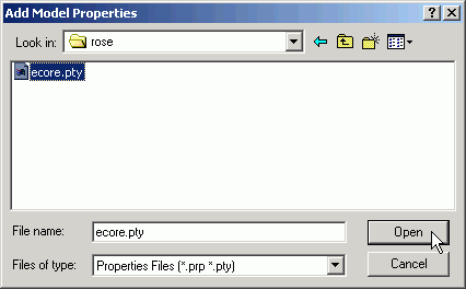Update model properties from ecore.pty