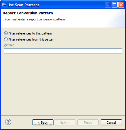API Use pattern wizard - creating report conversion patterns
