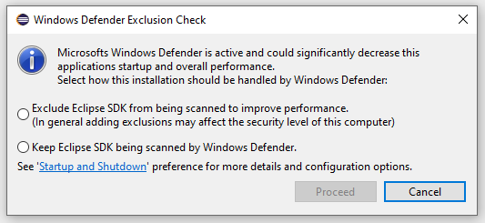 Windows Defender autofix startup check