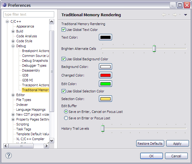 C/C++ Projects View