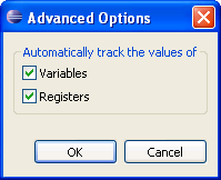 Advanced Options dialog