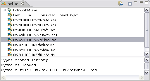 Modules view