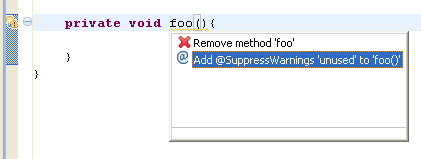 SuppressWarnings proposed