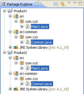 Created Java projects in Workspace