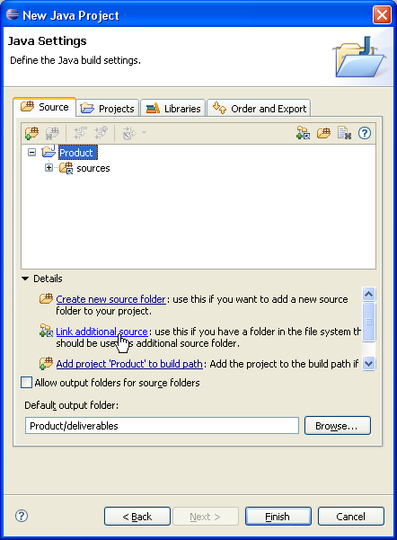 Java Project Source setup