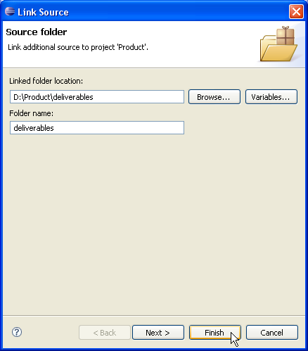 Link Source dialog