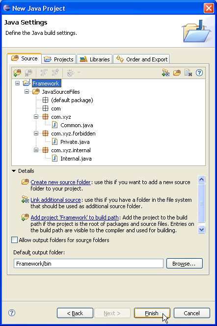 Java Project Source setup