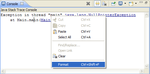 Format Console