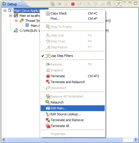 Edit Launch Configuration