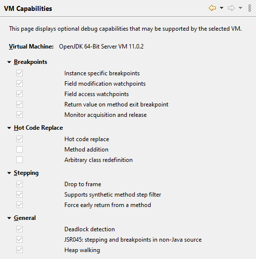 Properties Dialog Showing Capabilities