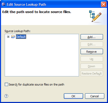 Source Lookup Dialog