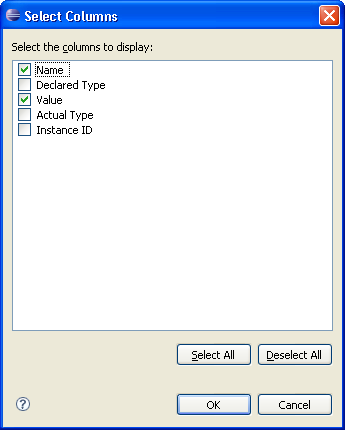 Select Columns Dialog