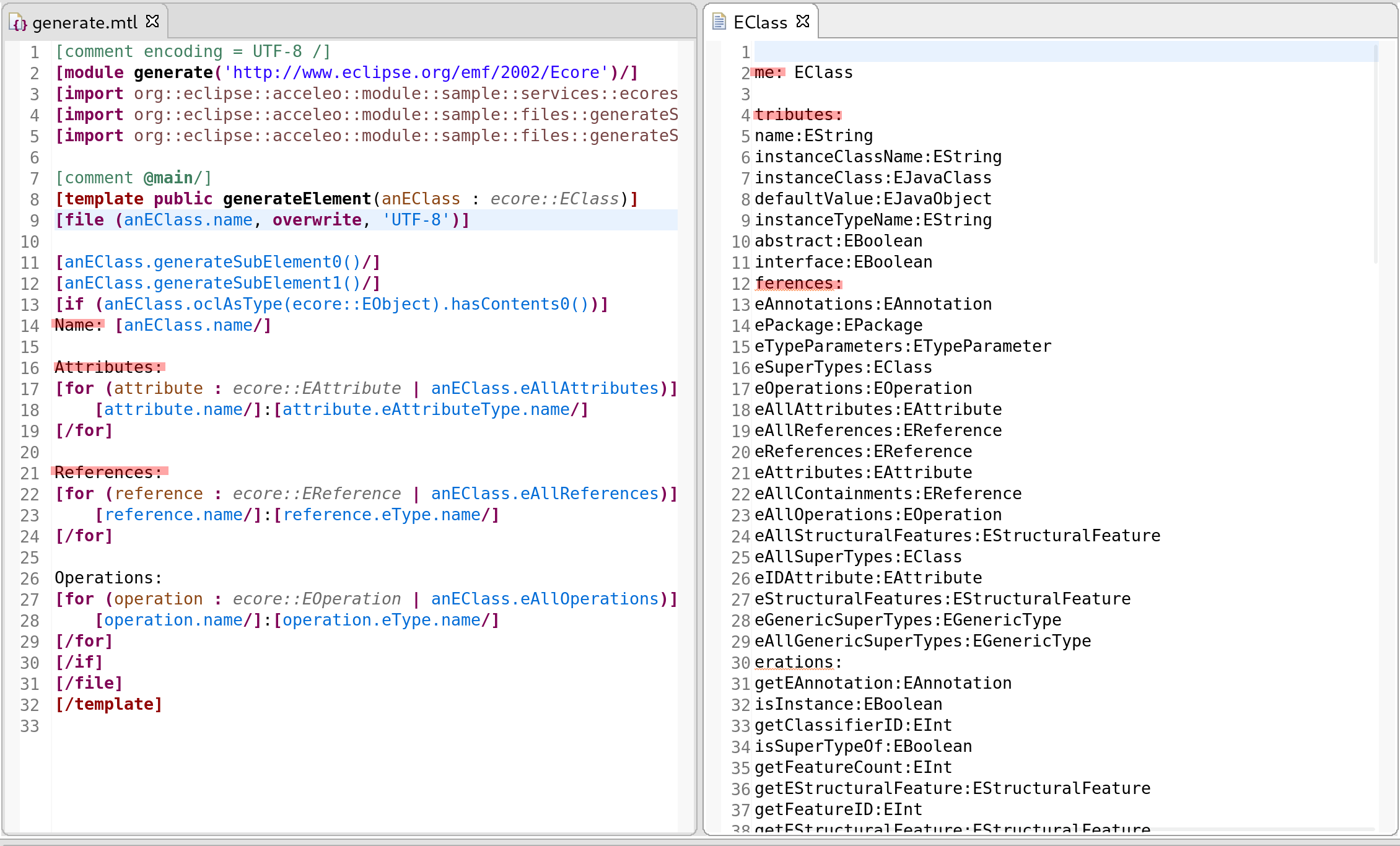 Truncated generation due to indentation