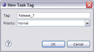 New Task Tag Dialog Box