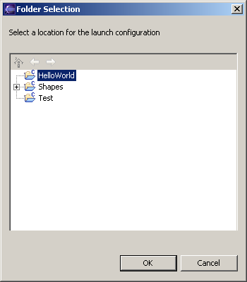 Run Common Folder Selection window