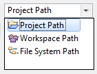 Scanner Discovery Path Dropdown
						Following kinds of paths are available:
						- Project Path
						- Workspace Path
						- File System Path