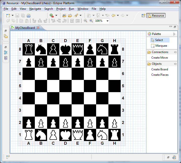 Screensshot of Chess Example Editor