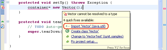 Correction proposals hover for Vector