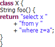 Example of Code to Format