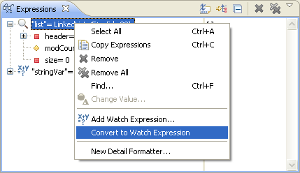 Convert to Watch Expression