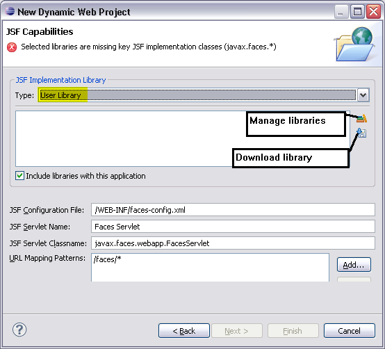 JSF Capabilities page