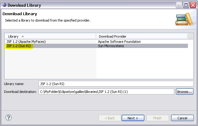 JSF Capabilities page