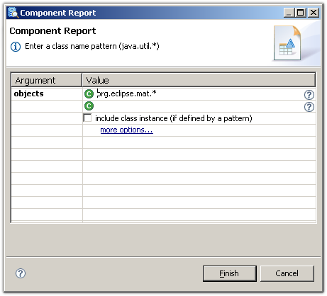 Regular expression to match common root package to be used for the component report.