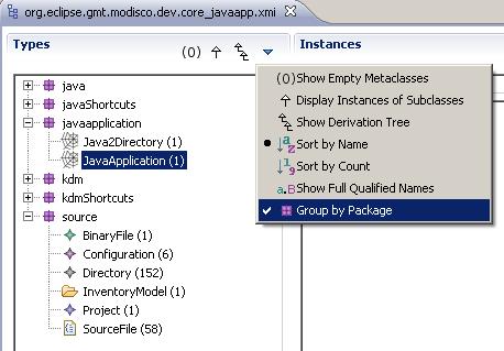 Group by package in MoDisco model browser