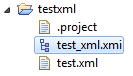XML model in the package explorer