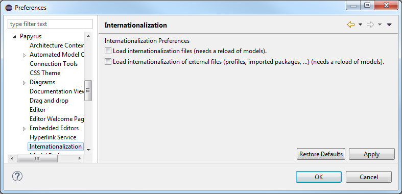 Internationalization preferences management
