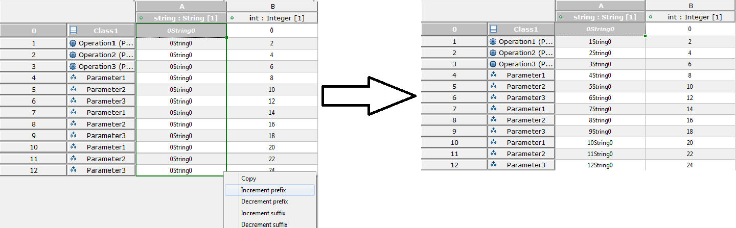 Fill Increment prefix String