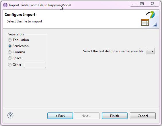 Import Dialog - Configuring Import