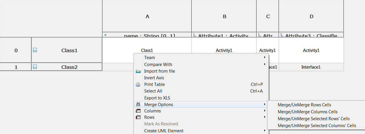 Merge Options