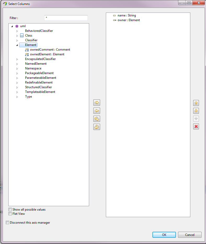 Dialog to Create/Destroy Columns