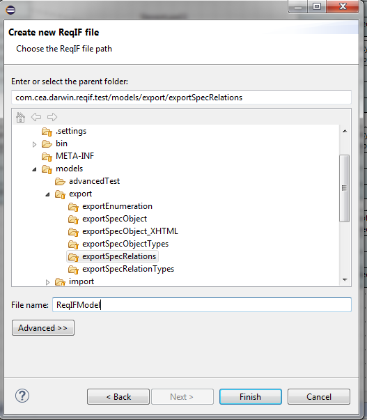 Import ReqIF file