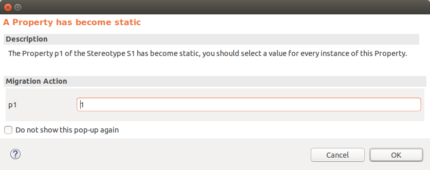 Pop-up replace every slot corresponding to the static property by the same value