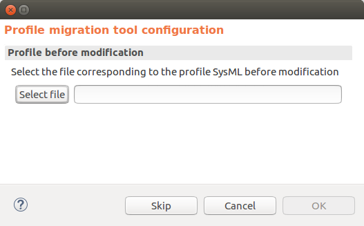 Pop-up asking which profile the user want to migrate