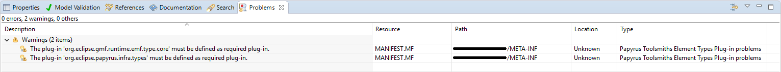 Element types problems