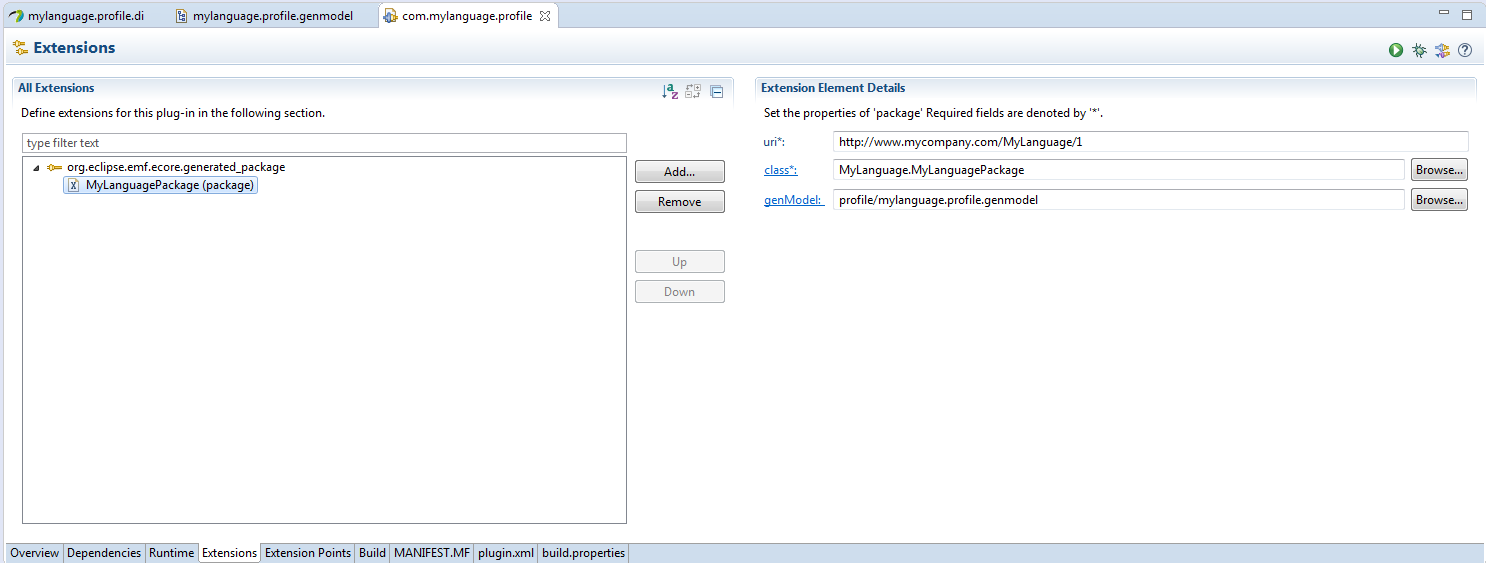 The Autogenerated generated_package Extension