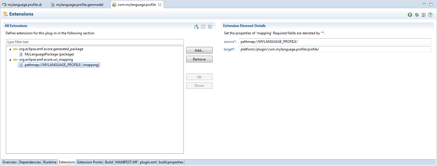 The Ecore Uri Mapping Extension