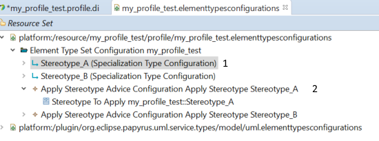 Figure 4. Element Types Configurations result