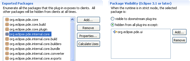 Exported Packages