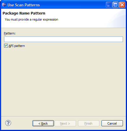 API Use pattern wizard - creating package patterns