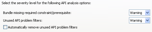 Analysis options preference page