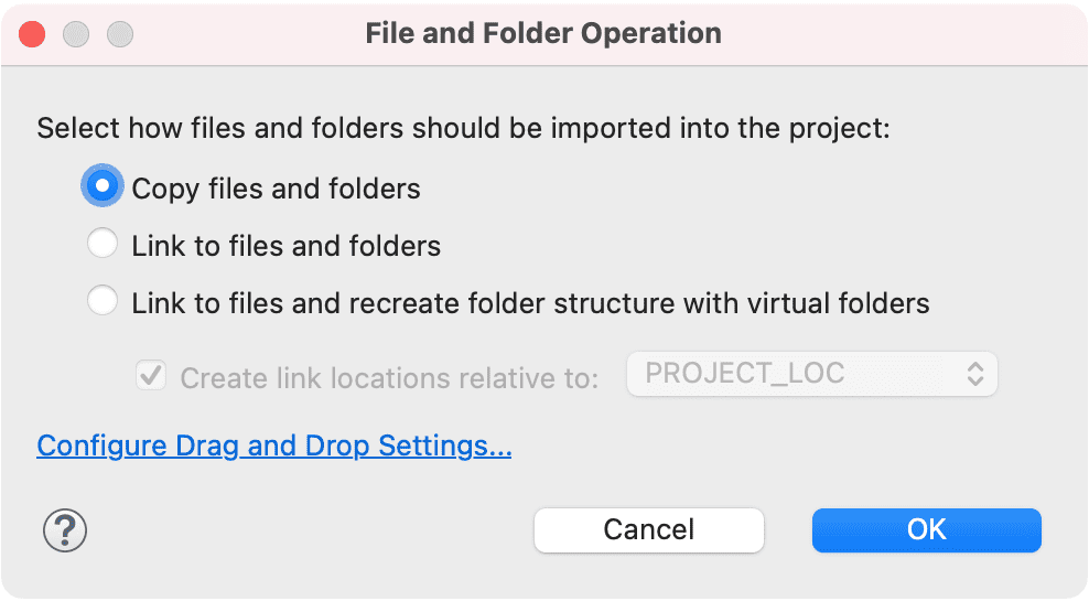 File and Folder Operation dialog